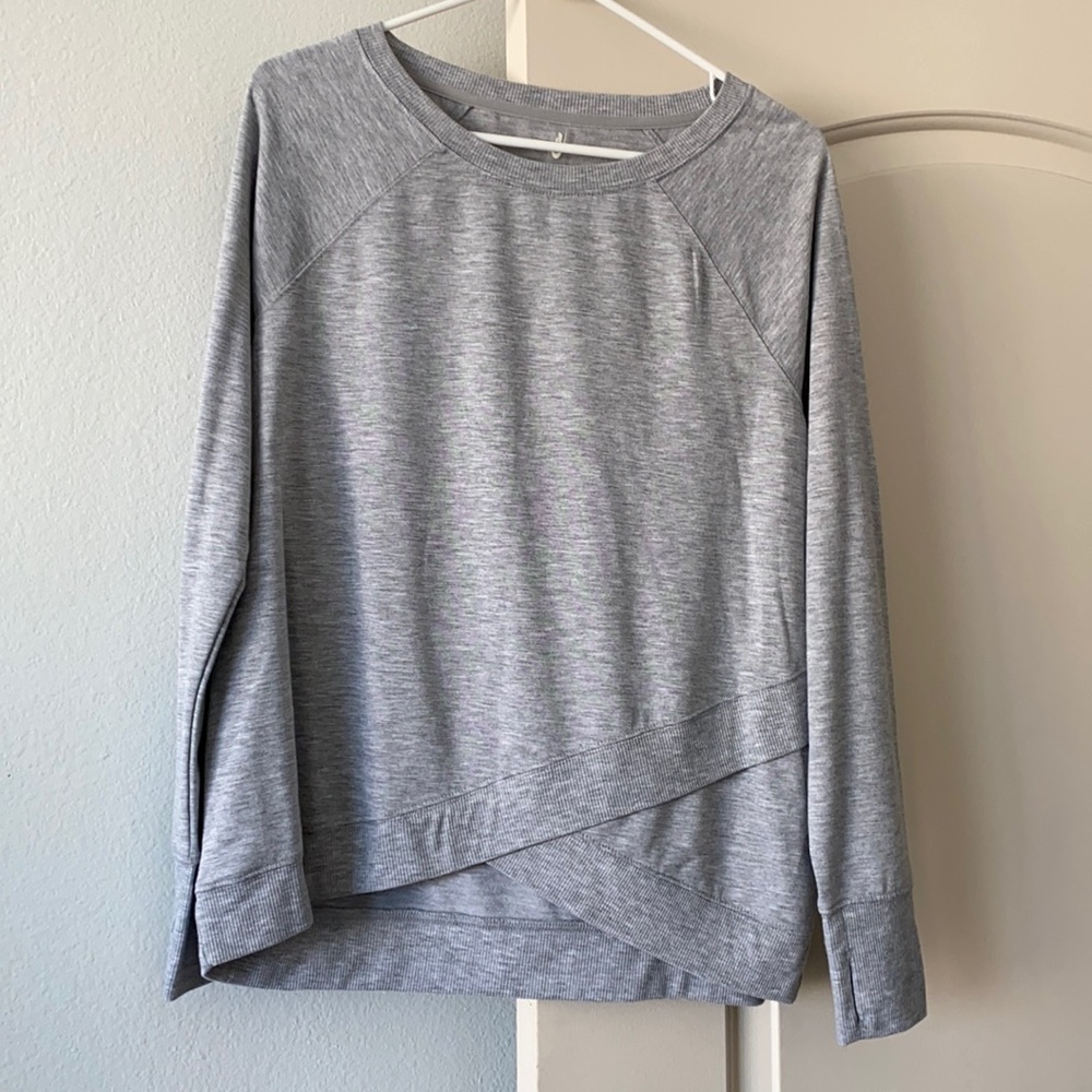 Grey Cross Front Sweatshirt
